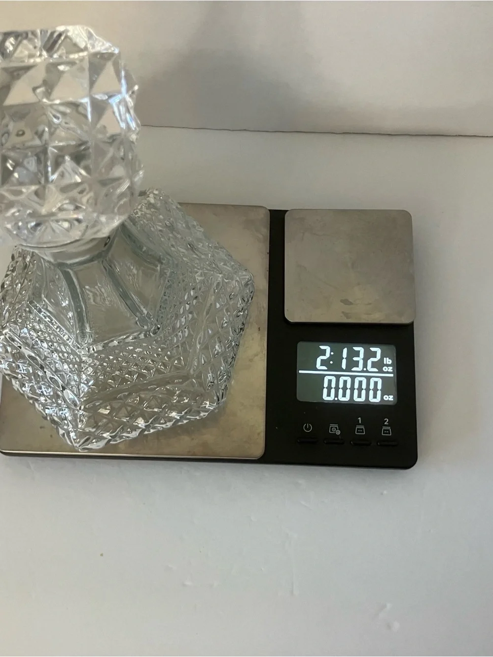 Anchor Hocking Vintage Wexford Clear Pressed Glass Decanter with Stopper